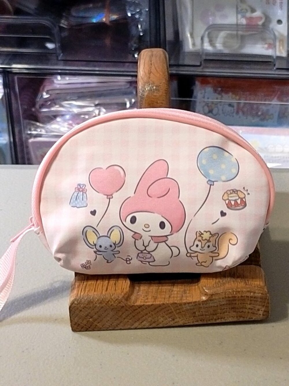 2763 My Melody Mini Accessory Pouch • 3.5x5" • PU Leather • Kawaii